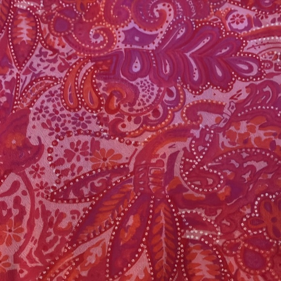 Vintage Eye Candy Fuscia Maxi circa 90s spaghetti straps and flounced bottom - Picture 2 of 6